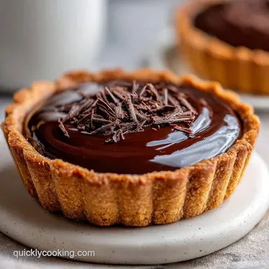 Dark Chocolate Ganache Tart: Silky French Dessert in 50 Minutes Recipe Card