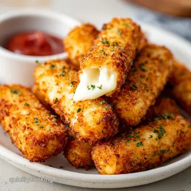 Baked Mozzarella Sticks: Crispy Homemade Snack for 24 Servings