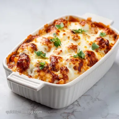 Chicken Mozzarella Bake with Golden Crust for 4 Servings