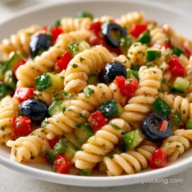 Easy Make Ahead Pasta Salad for 6 Servings