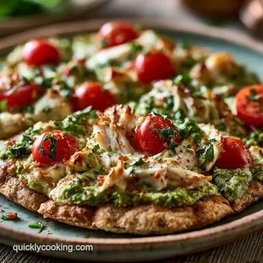 Easy Pesto Flatbread Pizza in 20 Minutes Recipe Card