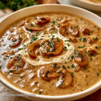 Easy Swedish Mushroom Soup in 45 Minutes Recipe Card
