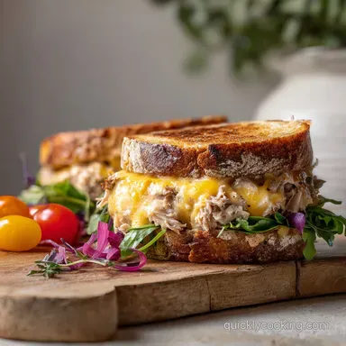 Fast Tuna Melt Sandwich with Sourdough in 10 Minutes Recipe Card