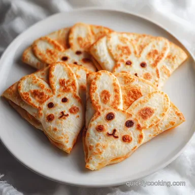 Bunny Quesadillas: Crispy Golden Snack for 4 Servings Recipe Card
