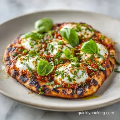 Fresh Mozzarella Flatbread Pizza: Crispy Recipe Card