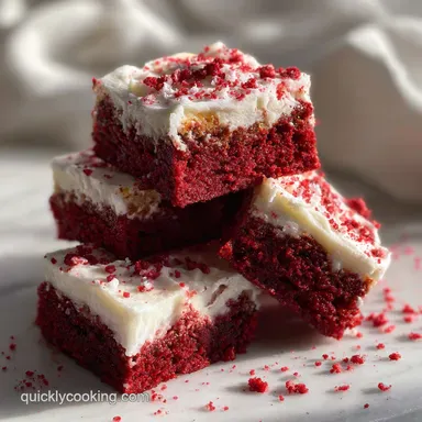 Frosted Red Velvet Bars in 40 Minutes Recipe Card