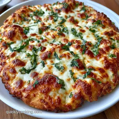 Garlic Basil Flatbread Pizza in 20 Min Recipe Card