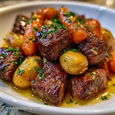 Beef Foil Packets with Garlic Butter Recipe Card