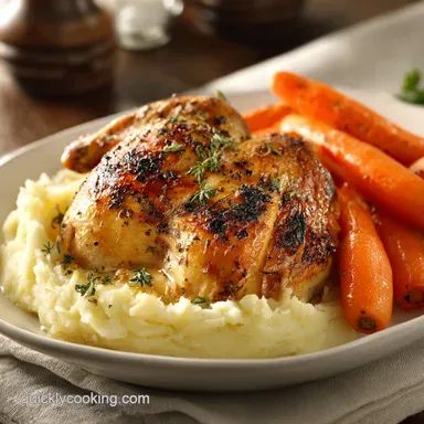 Roasted Garlic Herb Chicken with Potatoes Recipe Card