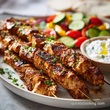 Greek Chicken Souvlaki Grazing Board for 7 Recipe Card