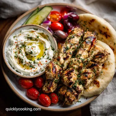Greek Chicken Souvlaki Grazing Board for 7