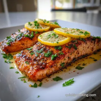 Grilled Salmon with Lemon for 4 Servings Recipe Card