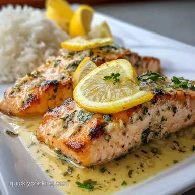 Grilled Salmon with Lemon for 4 Servings