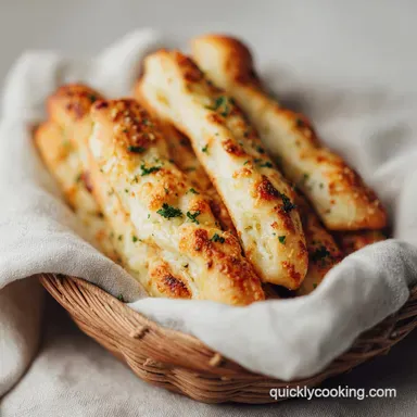 Cheesy Breadsticks in 22 Minutes with Garlic Butter