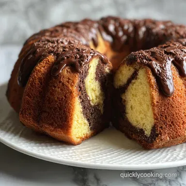 Homemade Marble Cake Recipe: Oven-Only Method Recipe Card