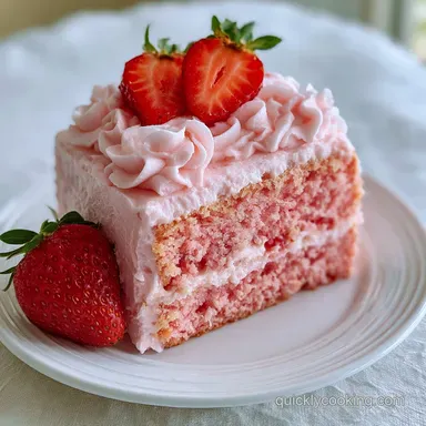 Strawberry Cake with Frosting for 12