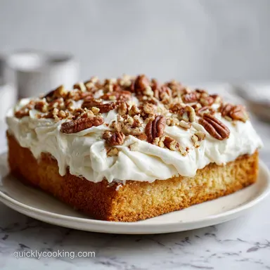 Italian Cream Sheet Cake for 12 Servings: Tender and Fluffy Recipe Card