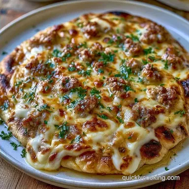 Italian Sausage Flatbread Pizza for 2