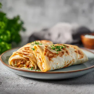 Low Carb Cheesy Garlic Chicken Wraps in 20 Minutes Recipe Card