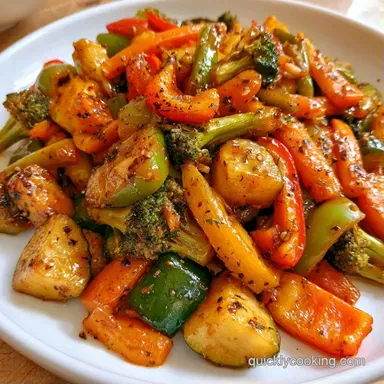 Low FODMAP Vegetable Bowl in 20 Minutes Recipe Card