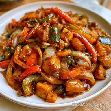 Low FODMAP Vegetable Stir Fry for 4 Recipe Card