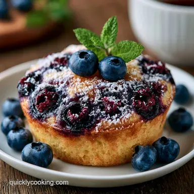 Microwave Blueberry Mug Cake in 4 Minutes
