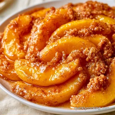 NoBake Peach Crisp in 25 Minutes Recipe Card
