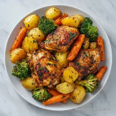 Chicken and Veggies: One-Pan Roasted Recipe Card