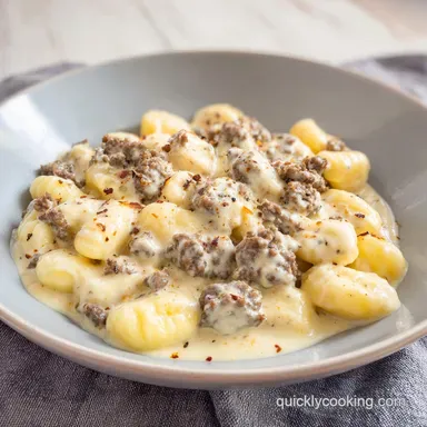 One Pot Creamy Gnocchi with Sausage - 30m