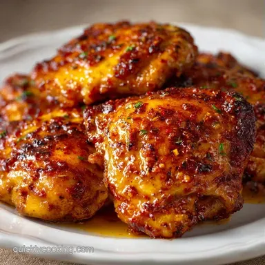 Oven Chicken Thighs: Crispy and Golden Recipe Card