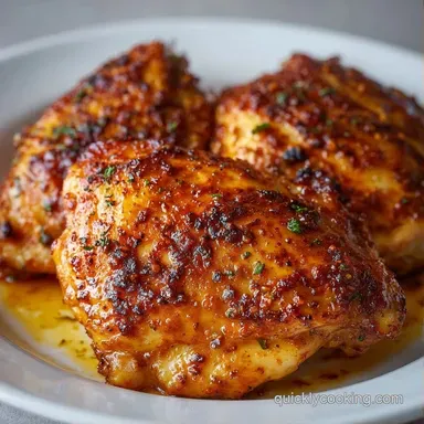 Pan Fried Chicken Thighs in 25 Minutes Recipe Card