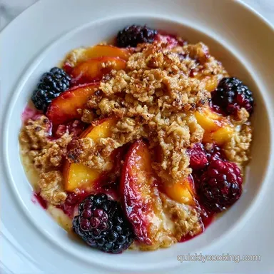 Peach Blackberry Crisp for 8 Servings