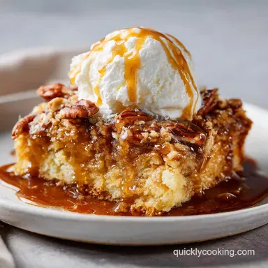 Pecan Pie Dump Cake: Baked in 55 Minutes Recipe Card