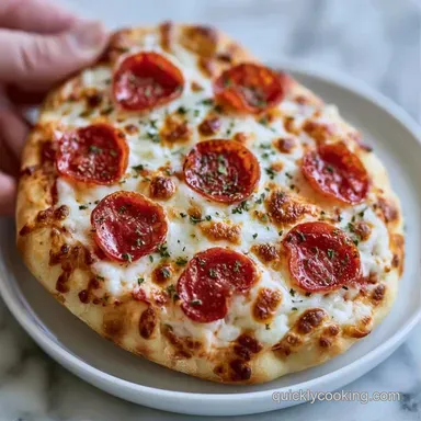 Naan Pizza with Pepperoni in 15 Minutes Recipe Card