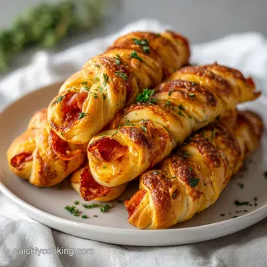 Delicious Pepperoni Pizza Roll Breadsticks for 12 Servings Recipe Card