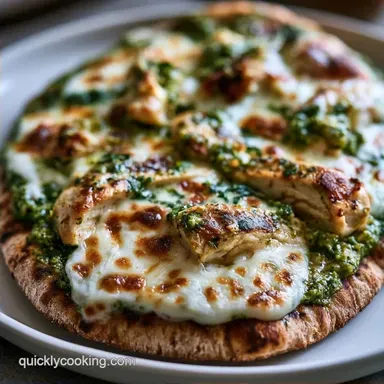 Pesto Mozzarella Naan Pizza in 15 Minutes