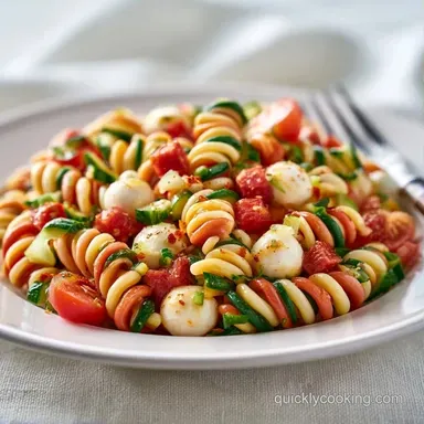 Quick Italian Pasta Salad: 10 Servings Recipe Card