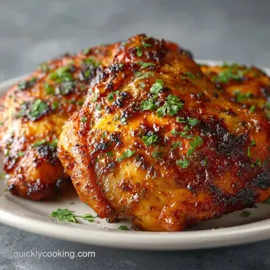 Simple Baked Chicken Thighs: Crispy Recipe Card
