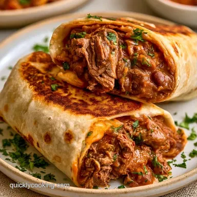 Slow Cooker Bean Burritos for 8 Servings Recipe Card