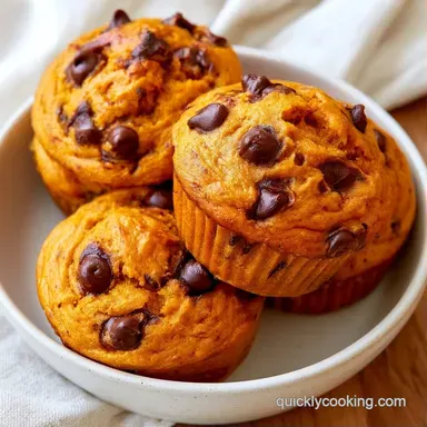 Pumpkin Chocolate Chip Muffins in 35 Min Recipe Card
