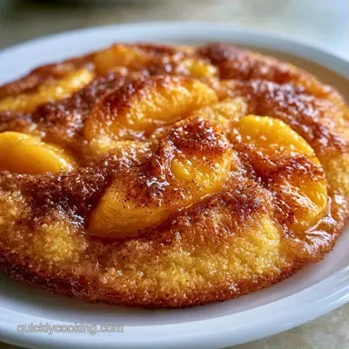 Peach Spoon Cake with Fresh Peaches Recipe Card