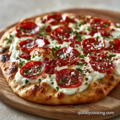 Spicy Italian Deli Flatbread in 22 Minutes Recipe Card