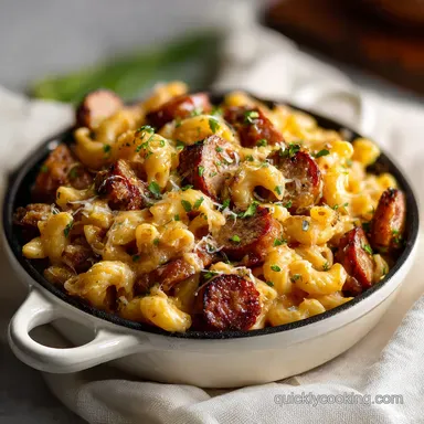 Sticky Honey Garlic Sausage Pasta Skillet for 4 Servings