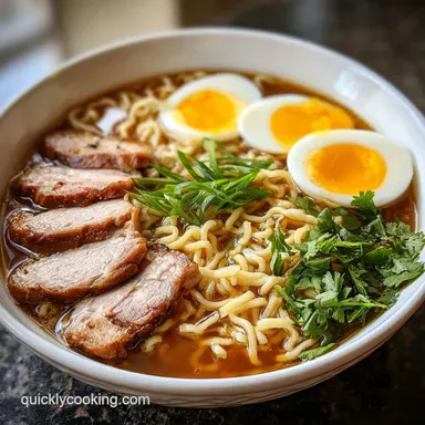 Shoyu Ramen Recipe for 4 Servings Recipe Card