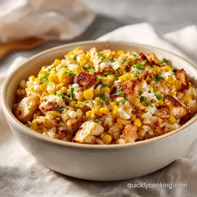 Street Corn Chicken Bowl for 4 Servings Recipe Card