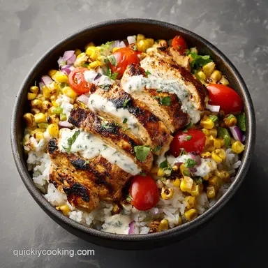 Street Corn Chicken Bowl: Pan-Seared for 4 Servings