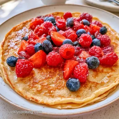 Swedish Pancakes with Berries for 4 Recipe Card