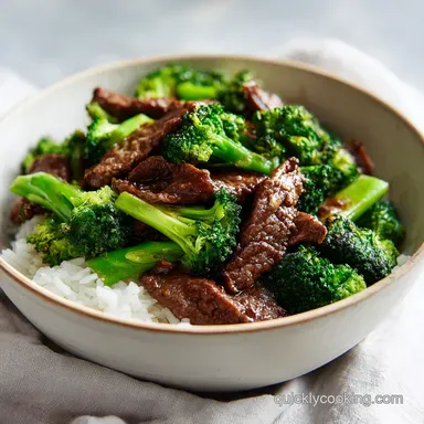 Beef and Broccoli: Authentic Chinese Stir Fry for 4 Servings Recipe Card