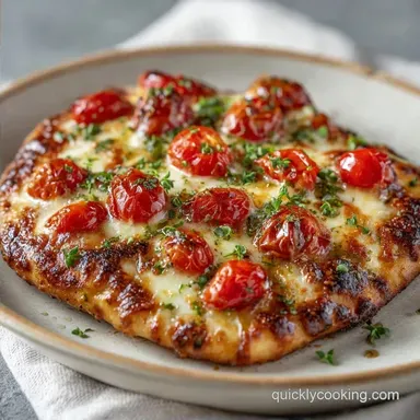 Tomato Mozzarella Flatbread in 25 Minutes