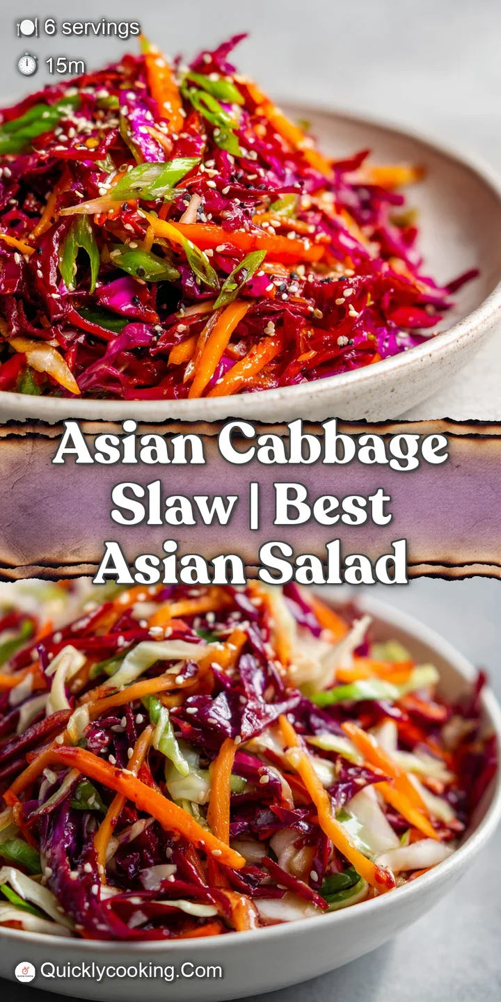 Extreme close-up of glistening shreds of purple cabbage and carrots coated in a savory, translucent glaze.